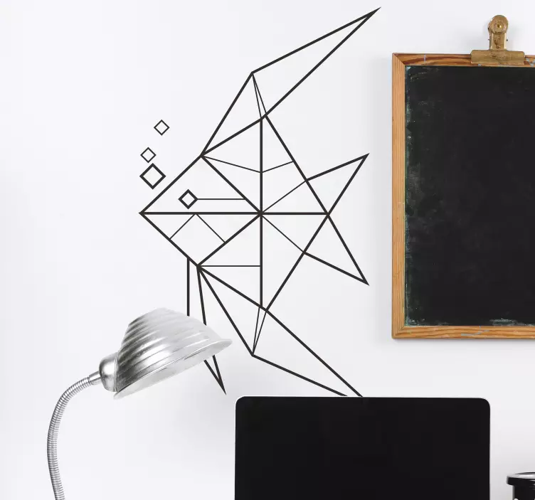 Autocolante parede peixe 3D - TenStickers