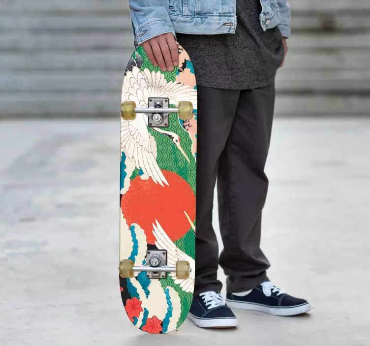 Autocolante animal garças sob o sol nascente - TenStickers