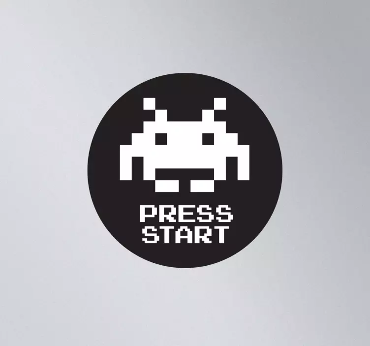 Autocolante para PC Press Start - TenStickers