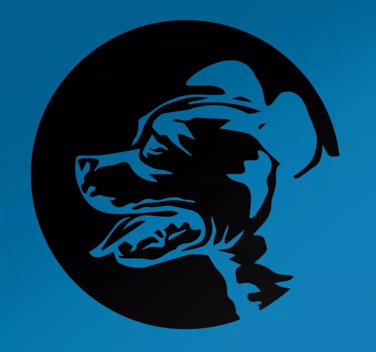 Autocolante perfil de cachorro estilizado - TenStickers
