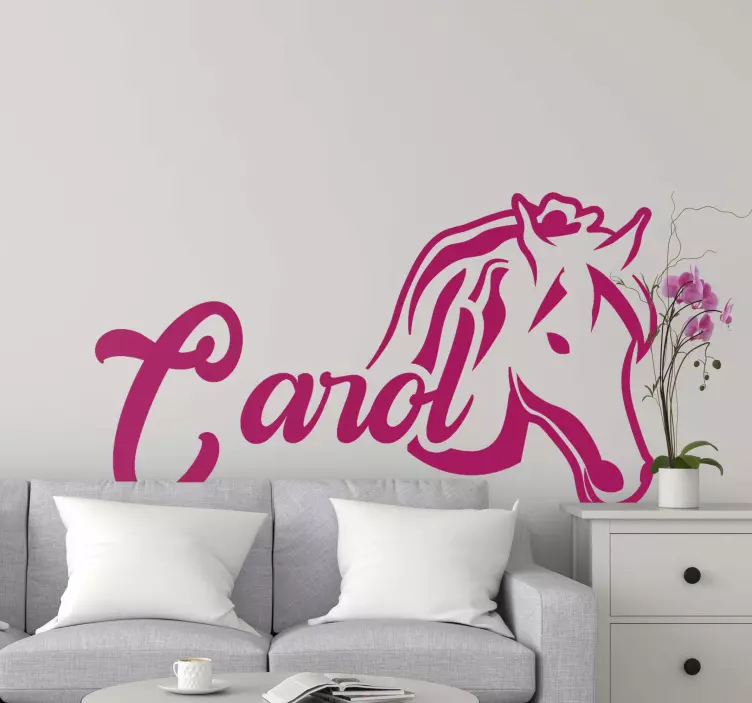 Autocolante personalizado com cabeça de cavalo - TenStickers