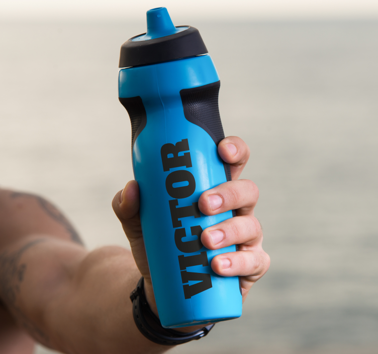 Autocolante personalizável bidon com nome - TenStickers