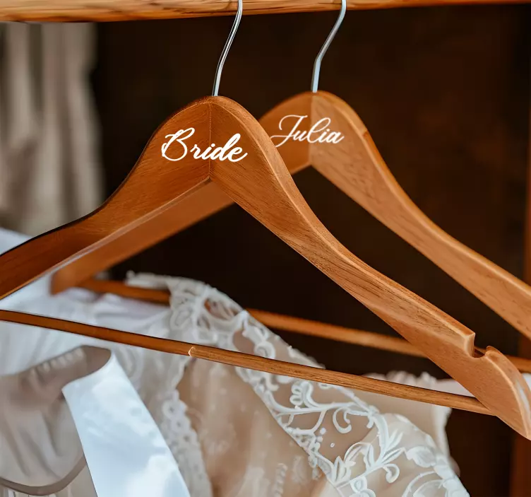 Autocolante personalizável cabide de casamento - TenStickers