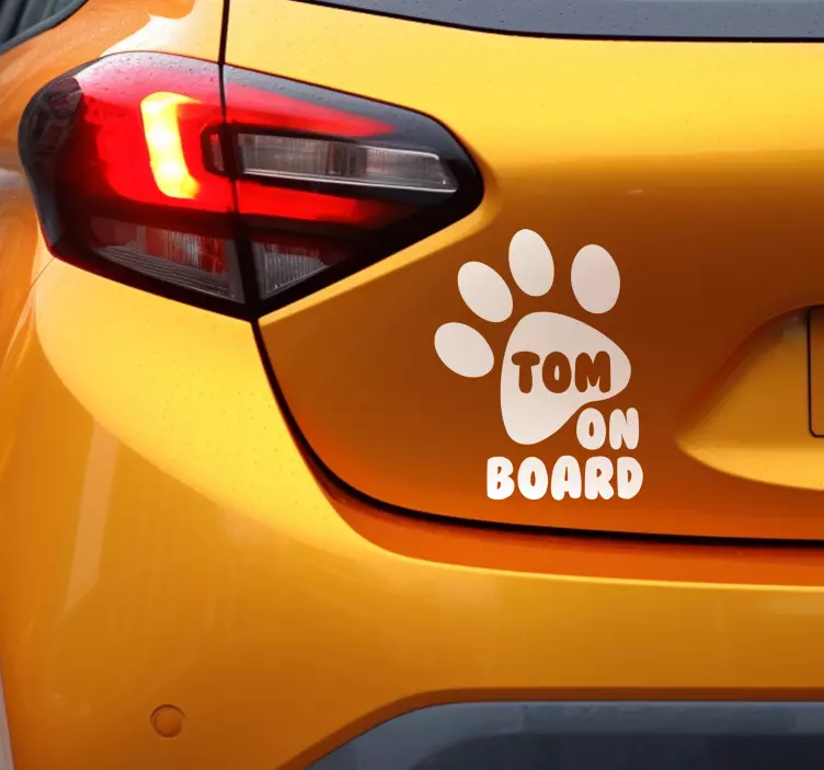 Autocolante personalizável nome com pata - TenStickers