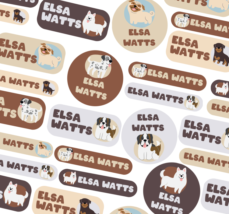Autocolante personalizável projetos de escolas para cães - TenStickers