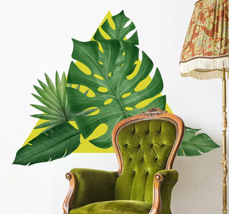 Autocolante plantas arte de folhas tropicais - TenStickers