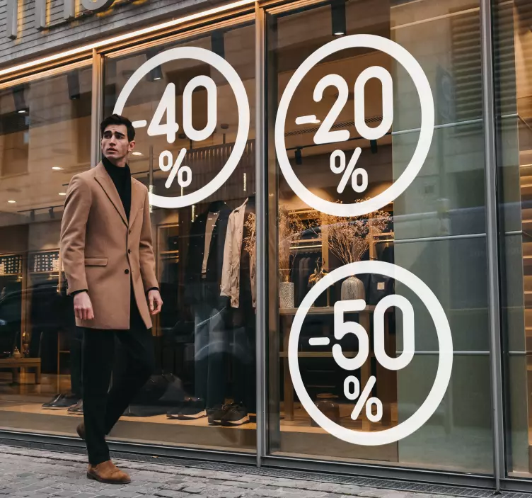 Autocolante Promoções Círculos de desconto - TenStickers