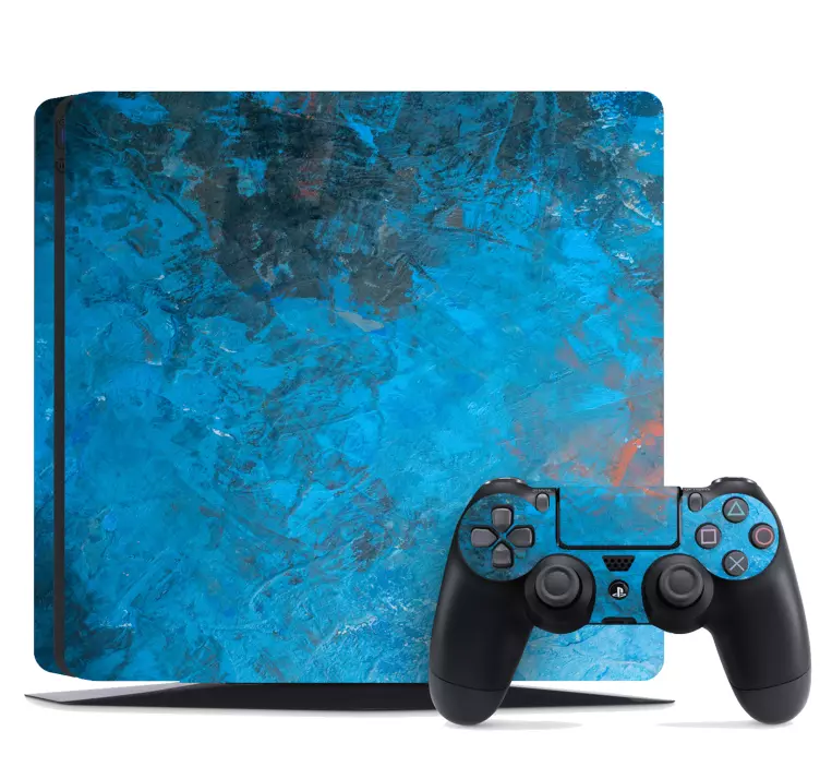 Autocolante ps4 capa azul vibrante - TenStickers