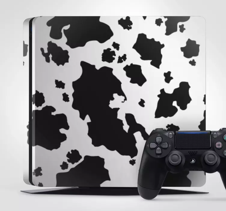 Autocolante PS4 capa com padrão de vaca - TenStickers