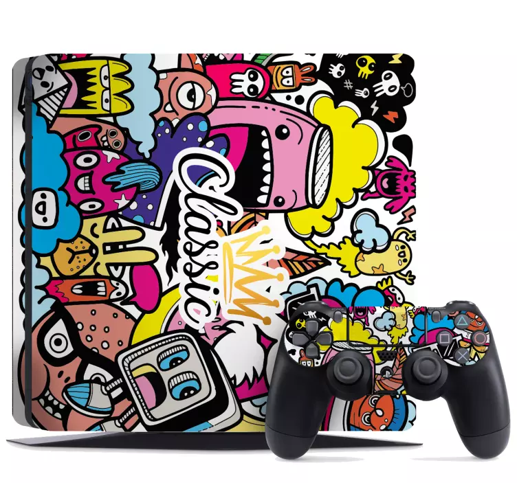 Autocolante ps4 personalidades animadas vibrantes - TenStickers