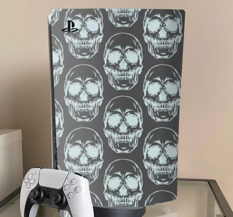 Autocolante PS5 motivo de caveira - TenStickers