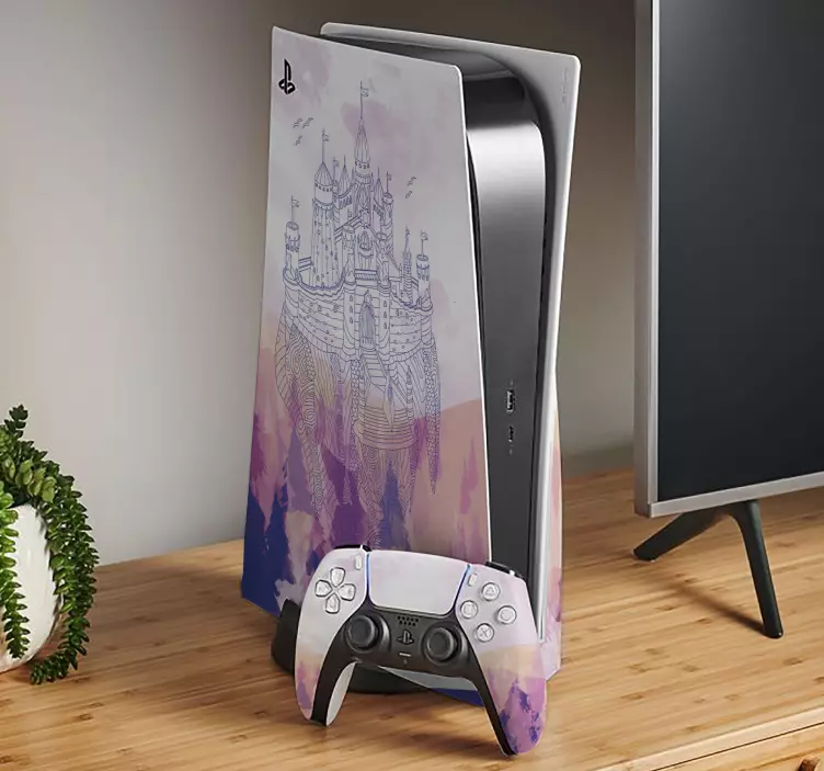 Autocolante ps5 tema fantasia de castelo - TenStickers