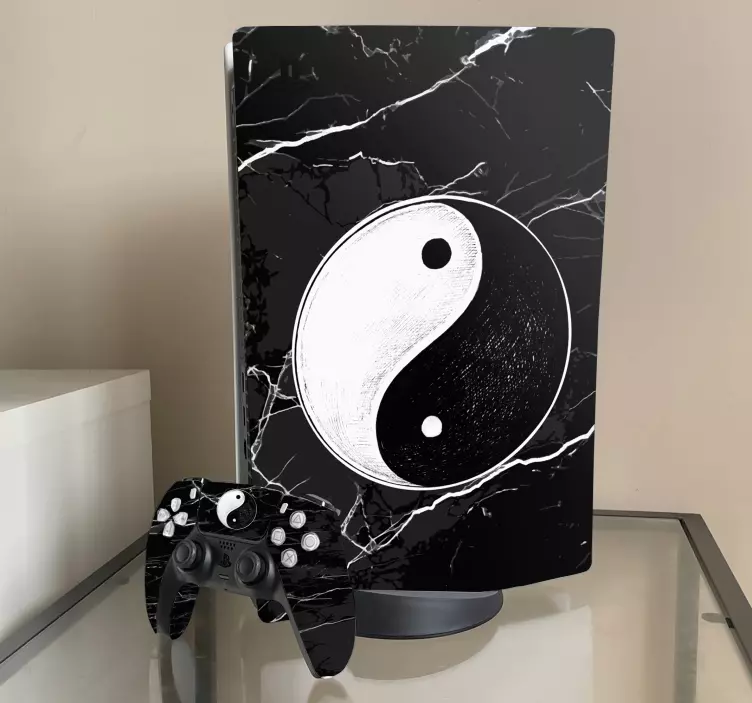 Autocolante PS5 tema yin yang - TenStickers
