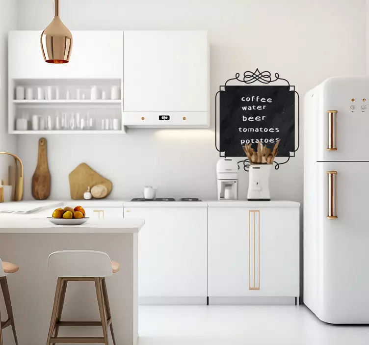 Autocolante quadro de Giz Vintage preto - TenStickers