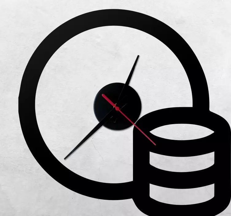 Autocolante relógio design monocromático com moedas - TenStickers