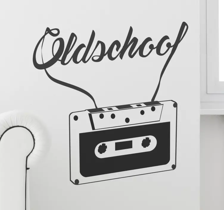 Autocolante retro cassete old school - TenStickers