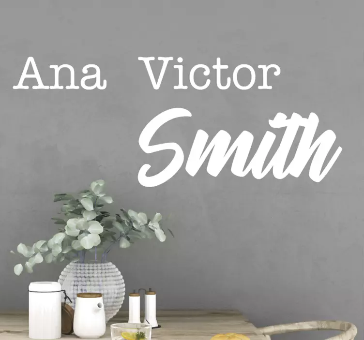 Autocolante texto geração de nomes personalizados - TenStickers