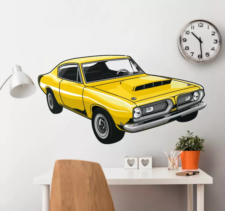 Autocolante animal amarelo vintage - TenStickers