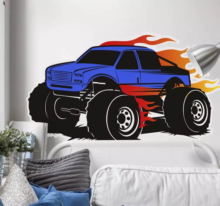 Autocolante veículo corrida de monster truck - TenStickers