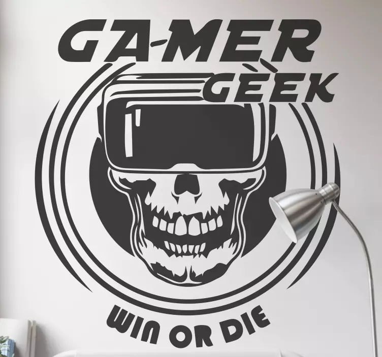 Autocolante videojogos design de caveira gamer - TenStickers