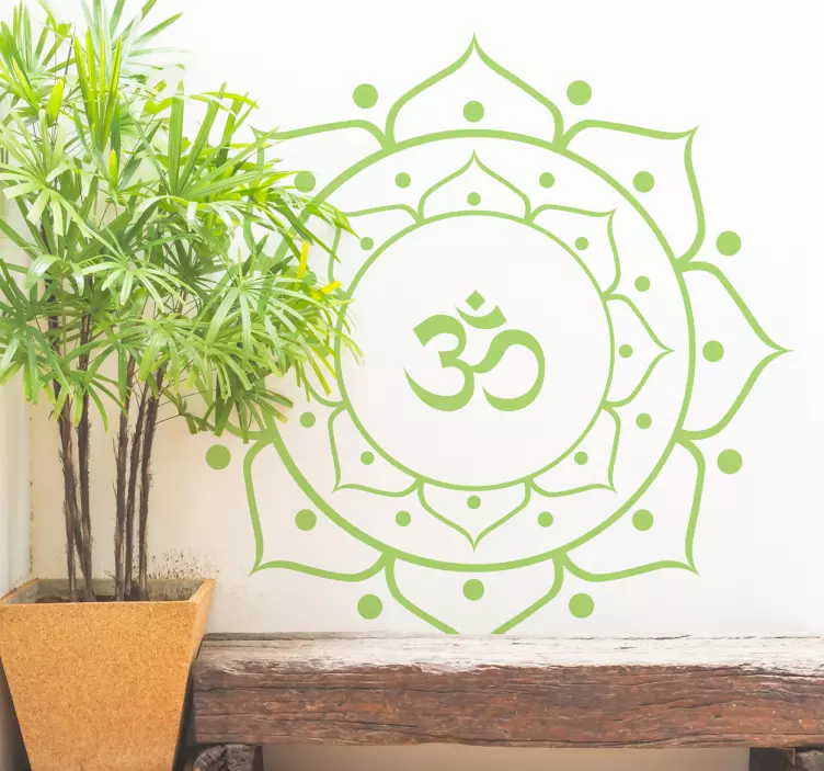 Autocolante Yoga mandala floral - TenStickers