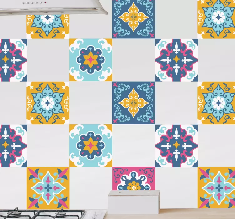 Adesivos azulejos Padrão de verão - TenStickers