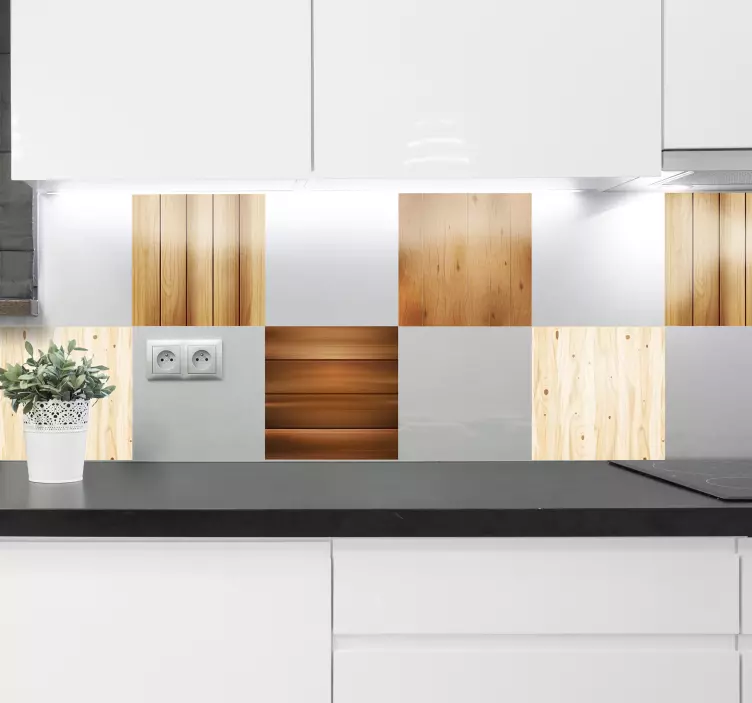 Autocolante animal telhas de madeira - TenStickers