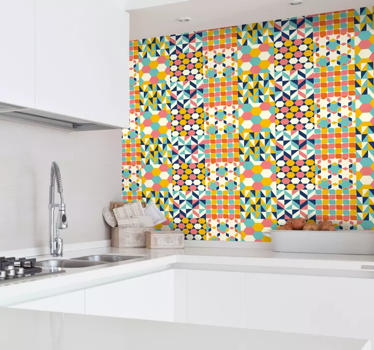 Adesivos azulejos Vibrações retrô - TenStickers