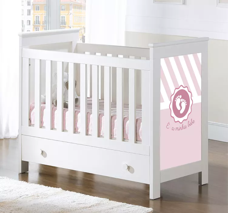 Autocolante com texto É  a minha bebe - TenStickers