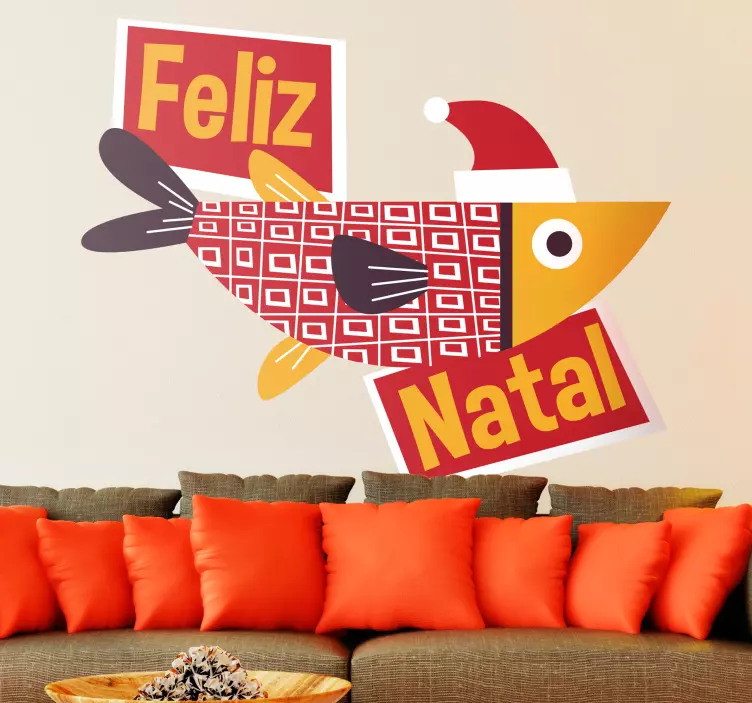Autocolantes com texto feliz natal - TenStickers