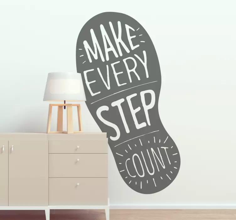 Autocolantes com texto Make Every Step Count - TenStickers