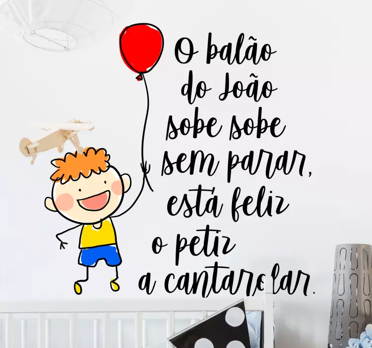 Autocolantes com texto o balão do João - TenStickers