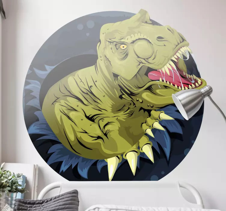 Autocolantes decorativos de dragões e dinossauros Dinossauro redo - TenStickers