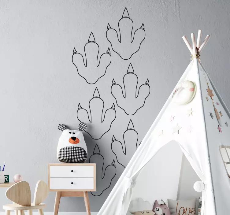 Autocolantes decorativos de dragões e dinossauros Garra de pé de  - TenStickers