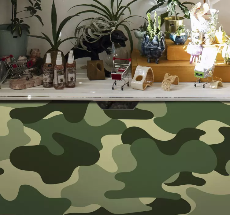 Autocolantes decorativos de estampados Camuflagem verde - TenStickers