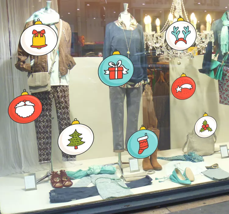 Autocolantes de festividades Conjunto de adornos de natal - TenStickers