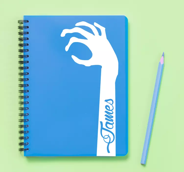 Autocolantes de halloween Mão medonha com nome - TenStickers