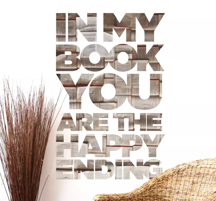 Autocolantes de literatura historia feliz - TenStickers