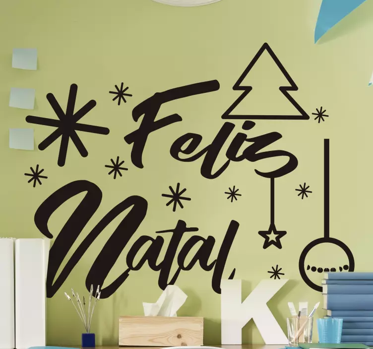 Autocolantes de Natal Desejos de natal en - TenStickers