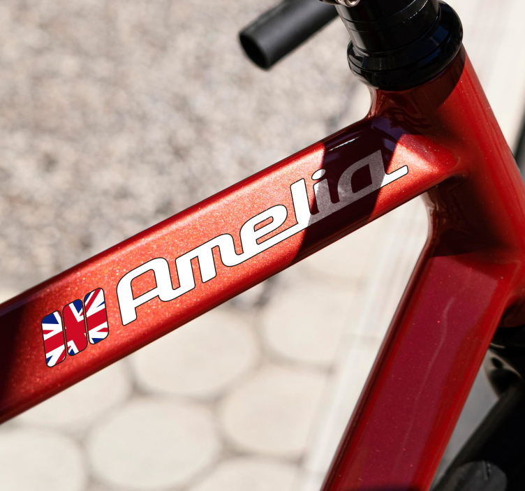 Autocolantes vinil para bicicletas Bandeira do reino unido em ret - TenStickers