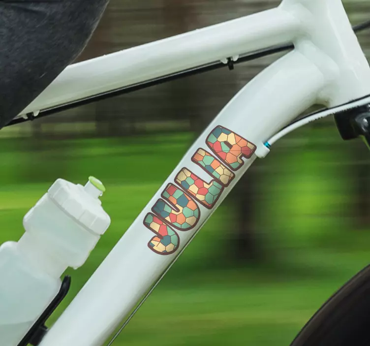 Autocolante bicicletas de nome personalizado - TenStickers