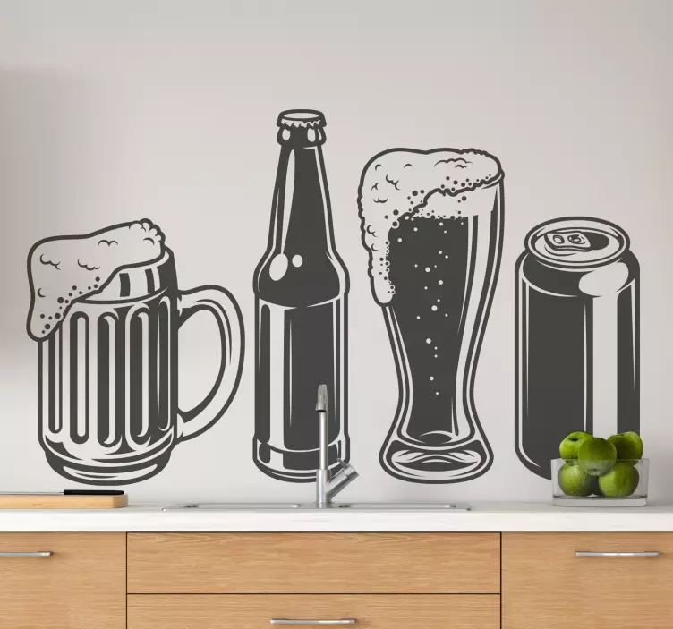 Autocolantes Garrafas de cerveja artesanal - TenStickers