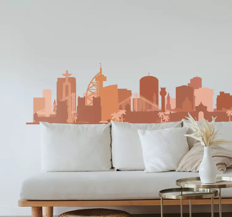 Autocolantes com cidades e países Horizonte de lisboa - TenStickers