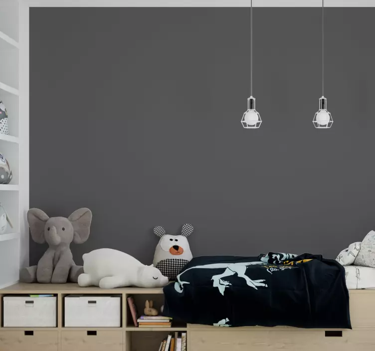 Autocolantes de cores lisas Carvão - TenStickers