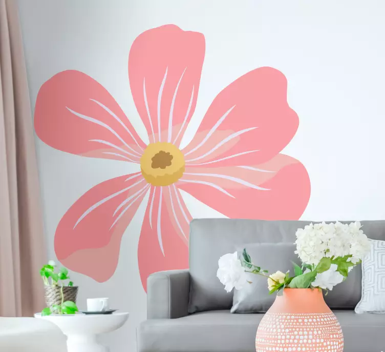Autocolantes de flores e plantas Lindas flores rosas grandes - TenStickers