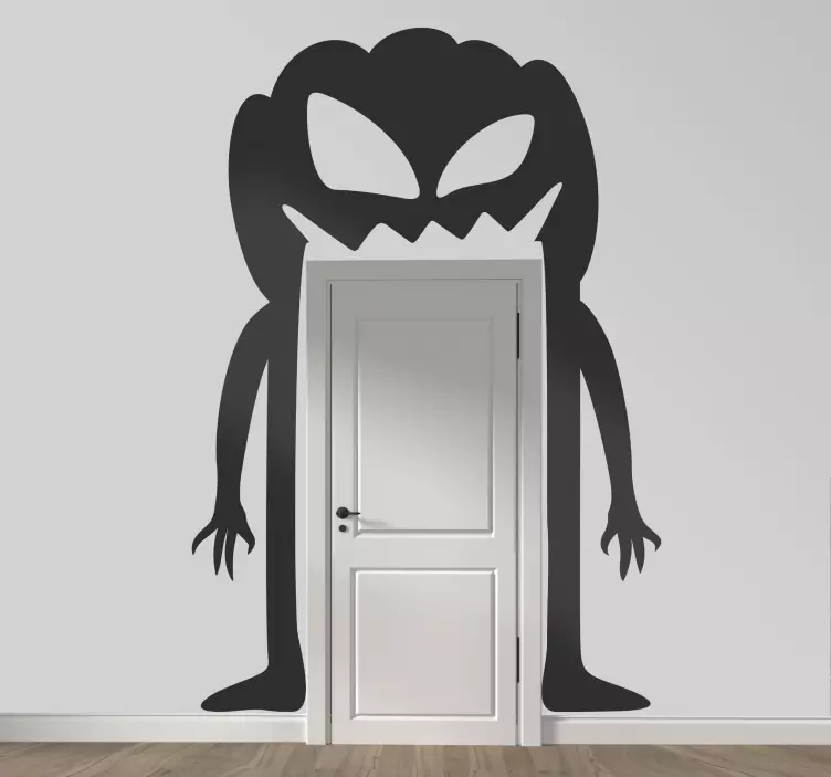Autocolantes de halloween Porta monstro - TenStickers