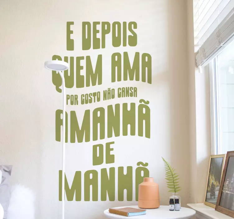 Autocolantes de letras de canções "amanhã de manhã" - TenStickers