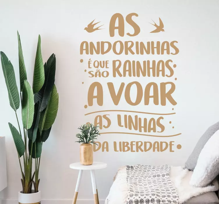 Autocolantes de letras de canções "andorinhas" - TenStickers