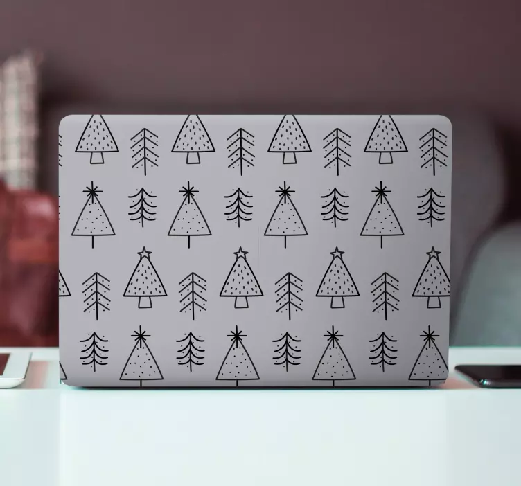 Autocolantes de Natal árvore de natal monocromática perfeita - TenStickers