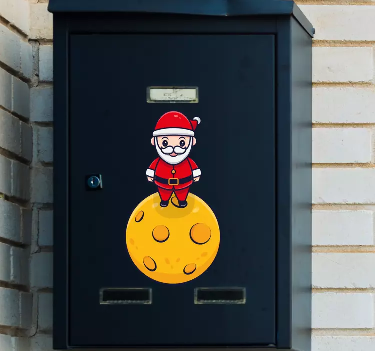 Autocolantes de Natal Papai noel na lua - TenStickers